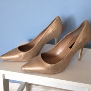 WHBM Olivia Neutral Shimmer Pumps